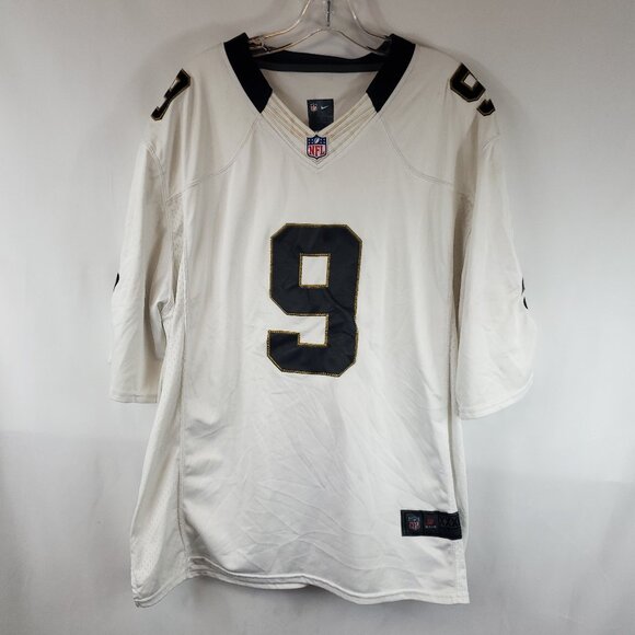NFL On Field XXXL White Jersey #9 Drew Brees Jersey New Orleans Saints - Picture 1 of 12